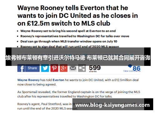 埃弗顿布莱顿有意引进沃尔特马德 布莱顿已就其合同展开咨询