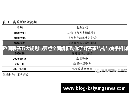 欧国联赛五大规则与要点全面解析助你了解赛事结构与竞争机制